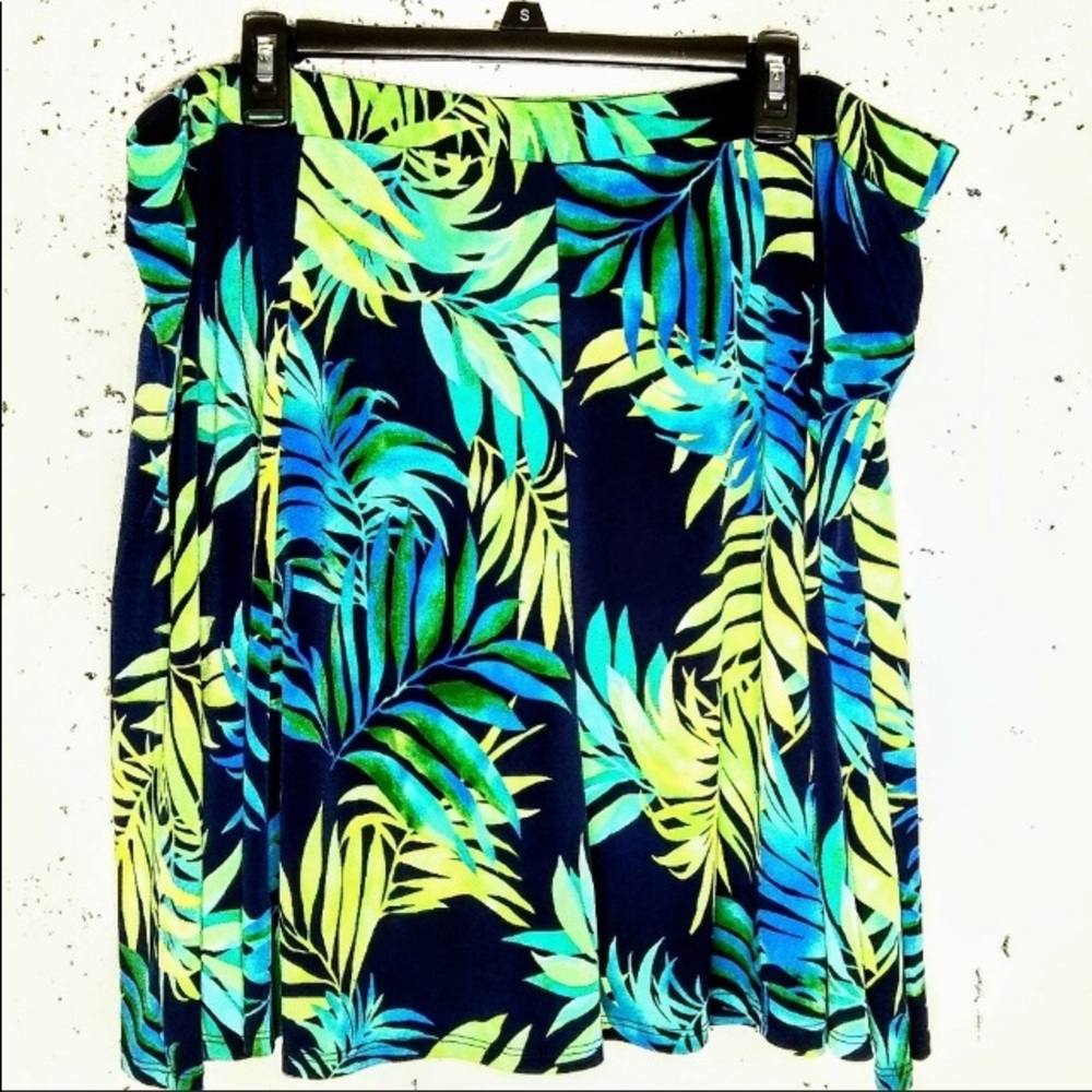 Susan Graver 2XL Tropical Stretch Skirt Skort